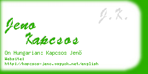 jeno kapcsos business card